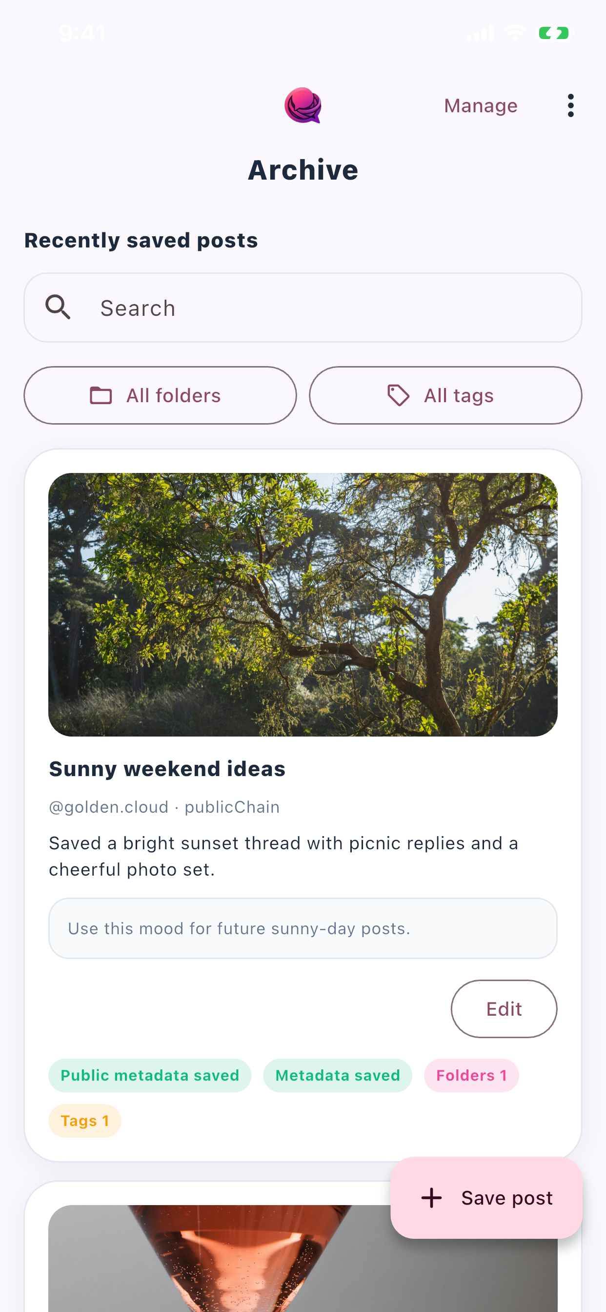 Pingra archive screenshot